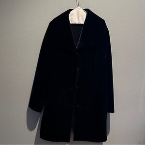 Braetan Navy Women's Velvet Coat